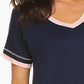 Contrast Trim V-Neck Night Dress