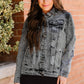 Acid Wash Distressed Denim Jacket