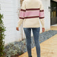 Quarter-Zip Rib-Knit Collared Sweater