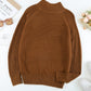 Zip Detail Raglan Sleeve Tunic Sweater
