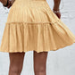 Smocked Waist Frill Trim Skirt