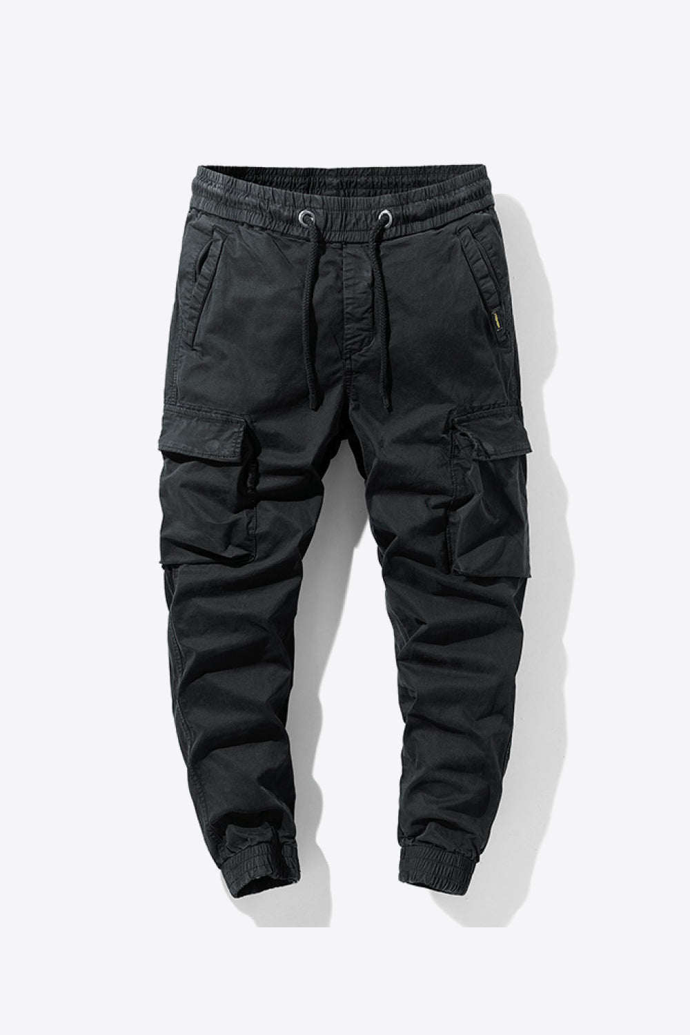 Drawstring Elastic Waist Cargo Joggers