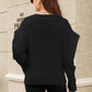 Puff Sleeve V-Neck Fuzzy Cardigan