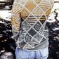 Geometric Color Block Contrast Sweater