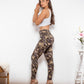 Full Size Camouflage Buttoned Leggings