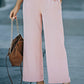 Paperbag Wide Leg Pants with Pockets