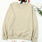 Drop Shoulder Ribbed Trim Sweatshirt