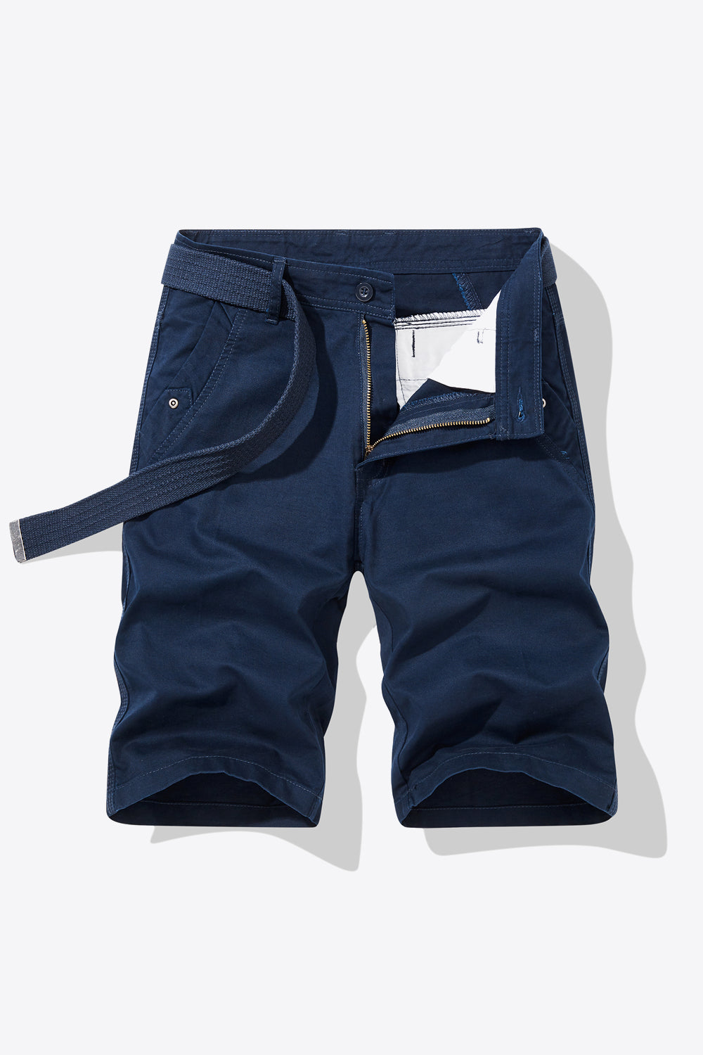 Belted Shorts with Pockets
