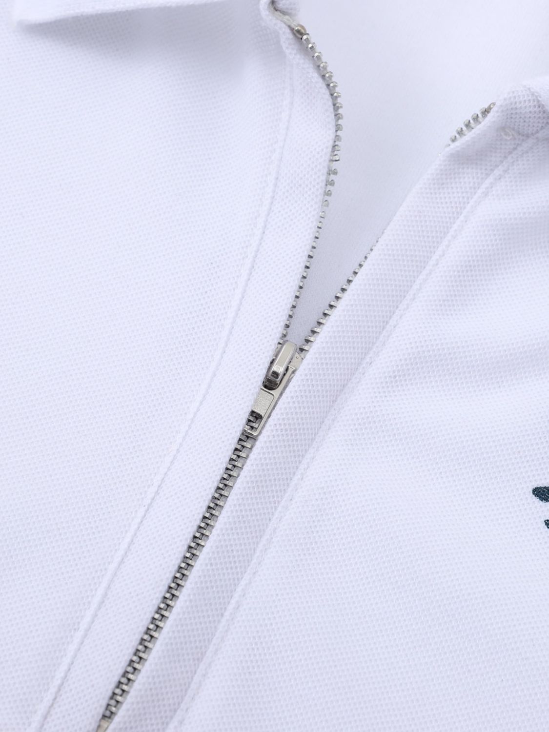 Floral Zip Short Sleeve Polo Shirt
