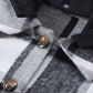 Plaid Button Front Brushed Hooded Jacket
