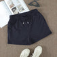 Drawstring Waist Cuffed Shorts