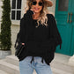 Tassel Detail Rib-Knit Round Neck Sweater