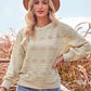Round Neck Long Sleeve Knit Top