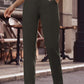 Ankle-Length Straight Leg Pants with Pockets