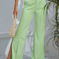 Slit High-Rise Flare Pants
