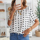 Swiss Dot Round Neck Blouse