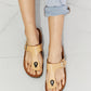 MMShoes Drift Away T-Strap Flip-Flop in Sand