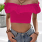 Off-Shoulder Ruffled Cropped Top
