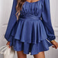 Long Balloon Sleeve Layered Romper