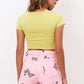 Full Size Butterfly Print Raw Hem Denim Shorts with Pockets