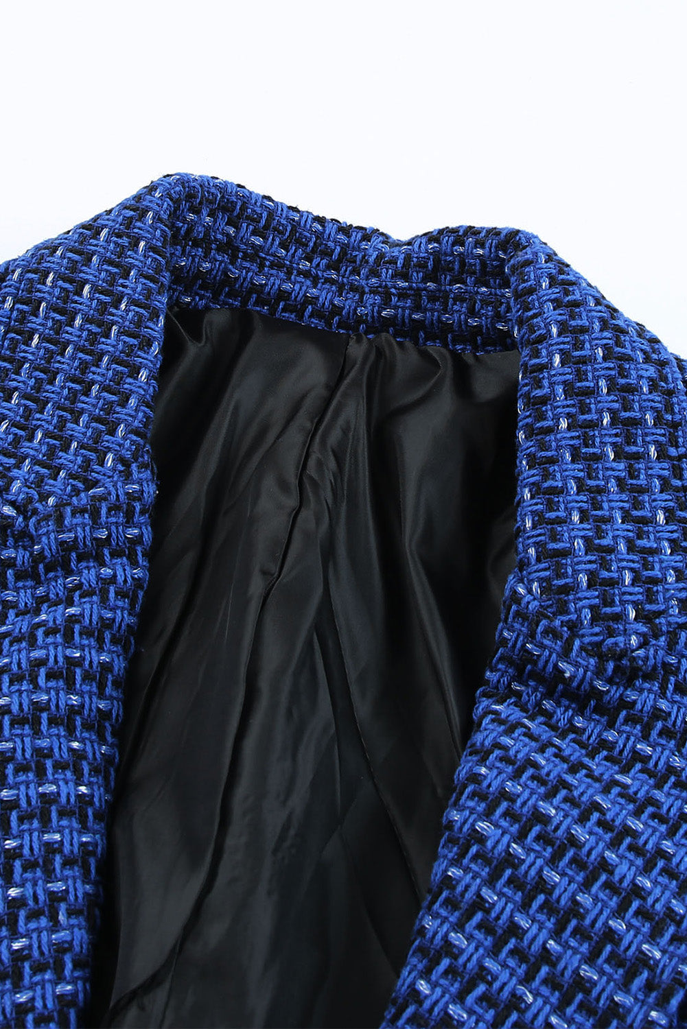 Double-Breasted Seam Detail Lapel Collar Blazer