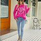 Smiley Face Graphic Dropped Shoulder Sweater