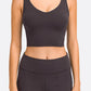 Deep V-Neck Crop Sports Bra