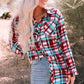 Plaid Button-Up Longline Shirt