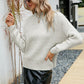 Rib-Knit Raglan Sleeve Crewneck Sweater
