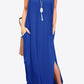 Split Spaghetti Strap Maxi Dress with Pockets