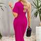 Ruched One-Shoulder Tulip Hem Dress