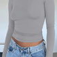 Round Neck Long-Sleeve Top