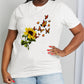 Simply Love Full Size Sunflower Butterfly Graphic Cotton Tee