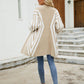Two-Tone Open Front Fuzzy Longline Cardigan