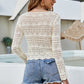 Drawstring Ruched Openwork Sweater