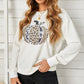 Animal Print Pumpkin Graphic Dropped Shoulder Sweatshirt