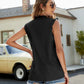 Lace Trim Notched Neck Tank