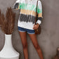 Tie-Dye Drawstring Pullover Hoodie