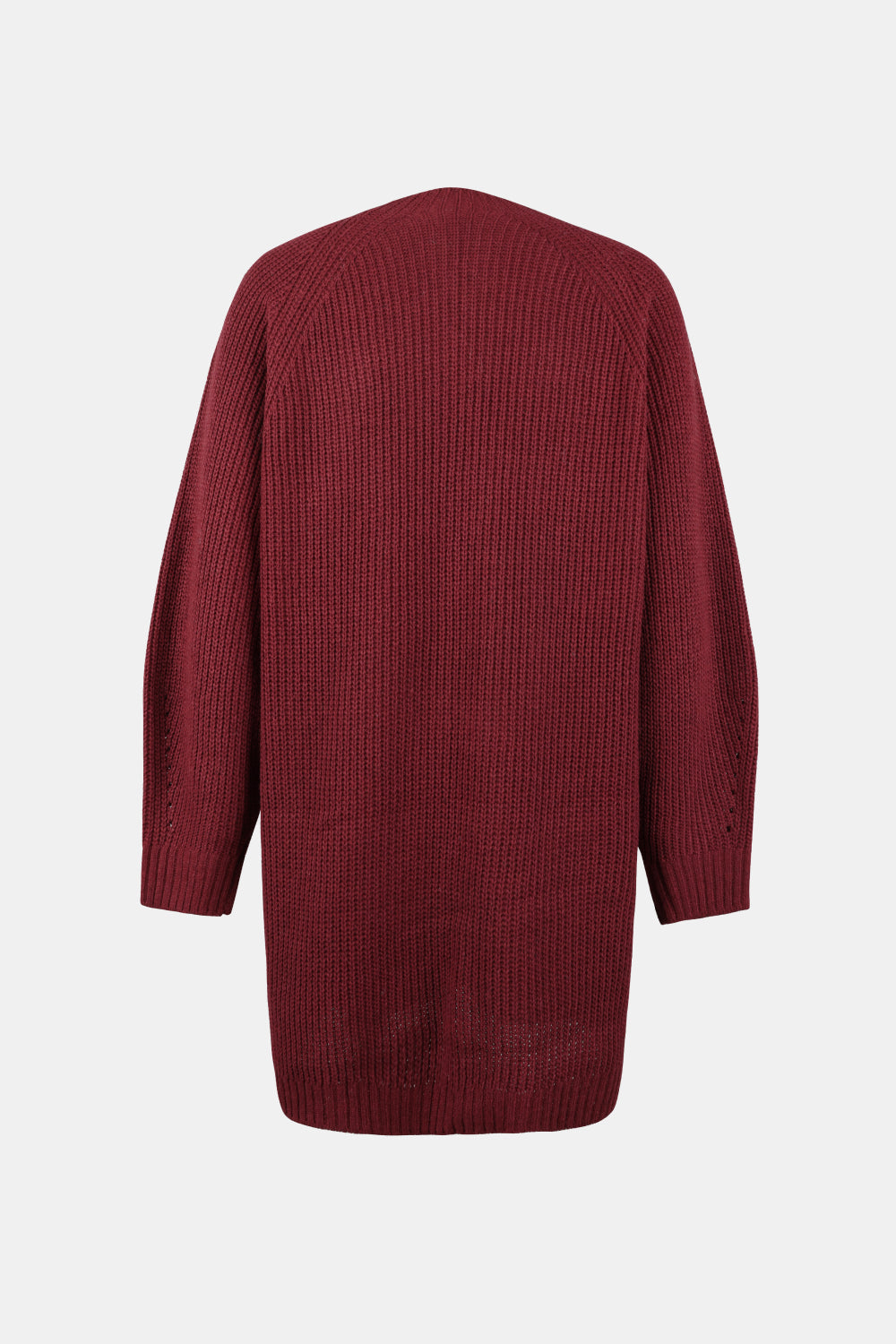 Lace-Up Balloon Sleeve Sweater Dress