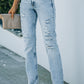 Acid Wash Distressed Jeans with Pockets