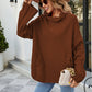 Curved Hem Turtleneck Sweater
