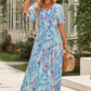 Multicolored V-Neck Maxi Dress