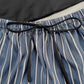 Lace Trim Spaghetti Strap Cami and Striped Shorts Pajama Set