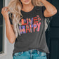 LIVE HAPPY Floral Graphic Tee