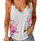 Floral Lace Trim Adjustable Strap Cami
