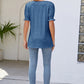 Flounce Sleeve V-Neck Tee