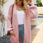 Dropped Shoulder Longline Cardigan with Pockets