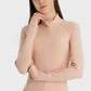 Zip Up Thumbhole Sleeve Sports Jacket with Pockets