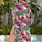 Printed Bralette, Drawstring Swim Bottoms, and Cover Up Set