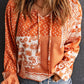 Bohemian Tie-Neck Balloon Sleeve Blouse